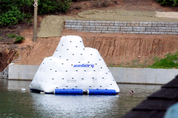 a rock climbing wall in Lake Lure